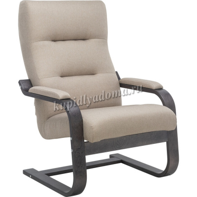 Кресло для отдыха Leset Оскар (Венге/Ткань рогожка бежевый Малмо 05)
