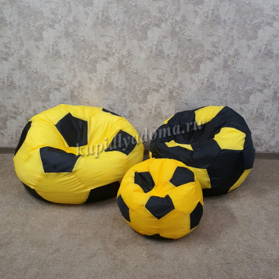 Кресло-мешок Мяч XL (Черный/Желтый)