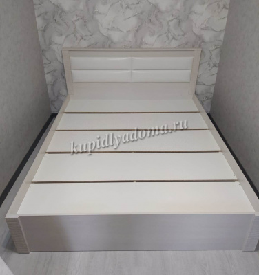 Кровать 1.6 Монако КР-16 (Ясень белый) с настилом